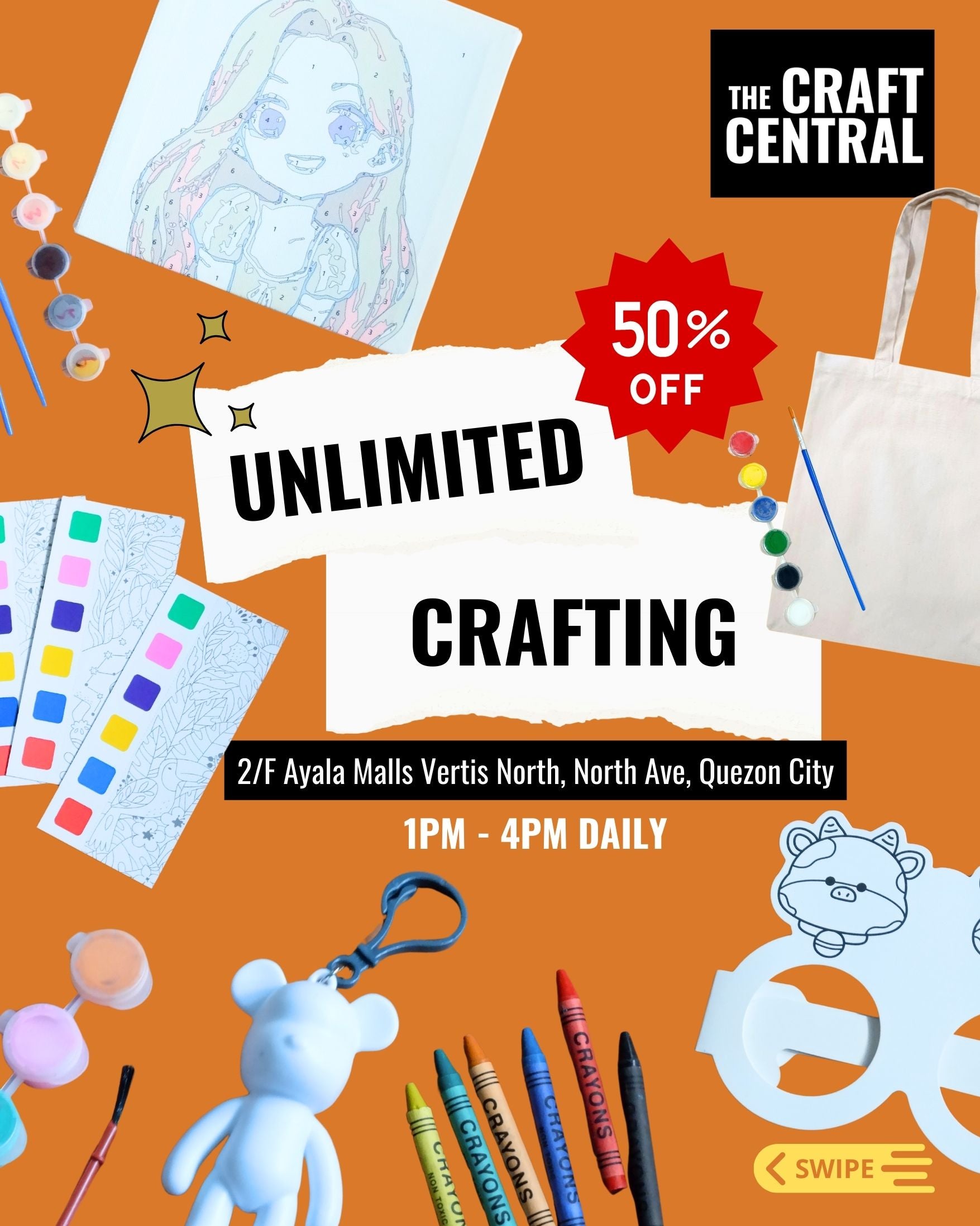 Unlimited Crafting at The Craft Central Vertis North now at 50% OFF!