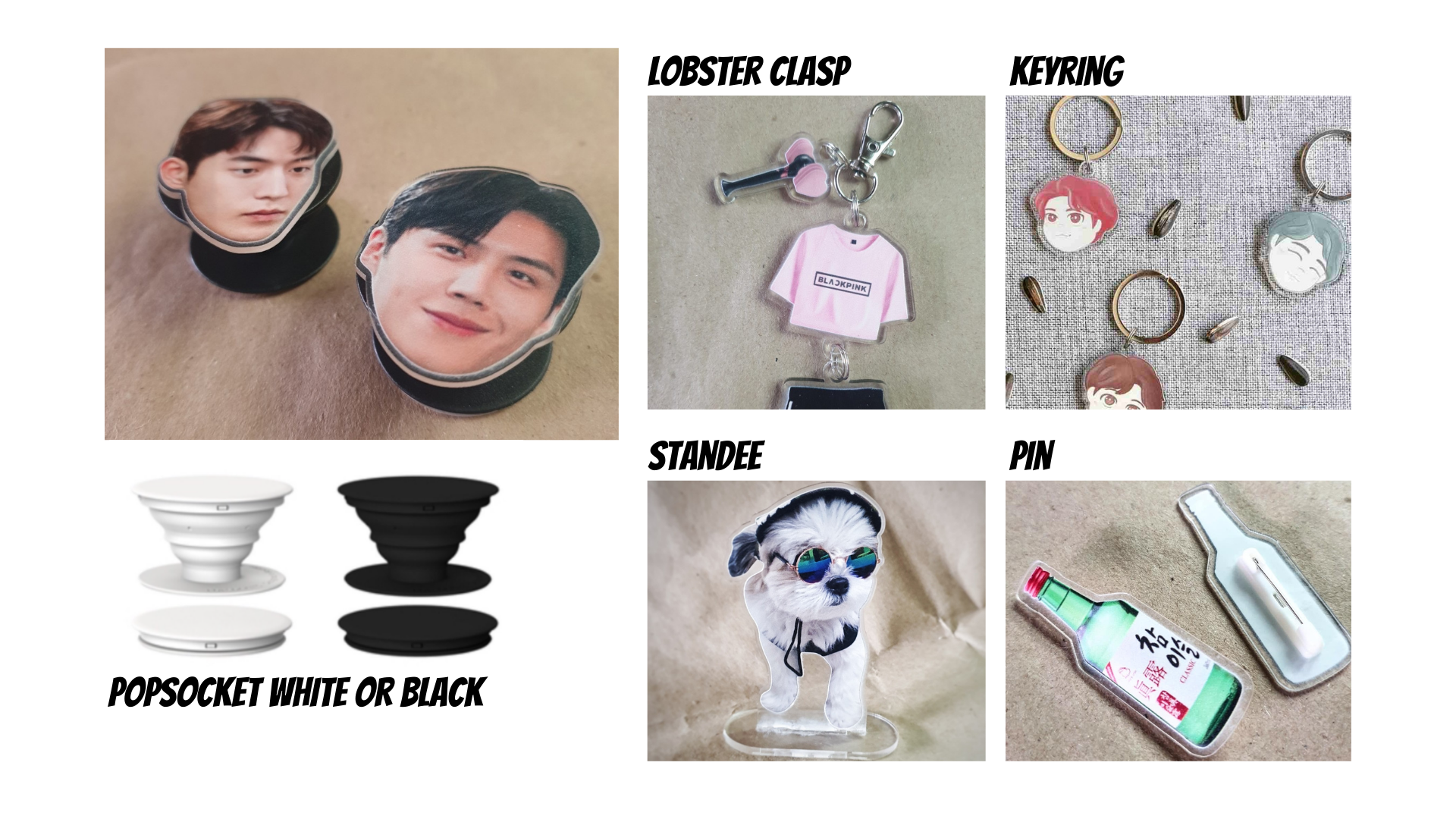 Custom pop sockets, acrylic keychains, and more - The Craft Central