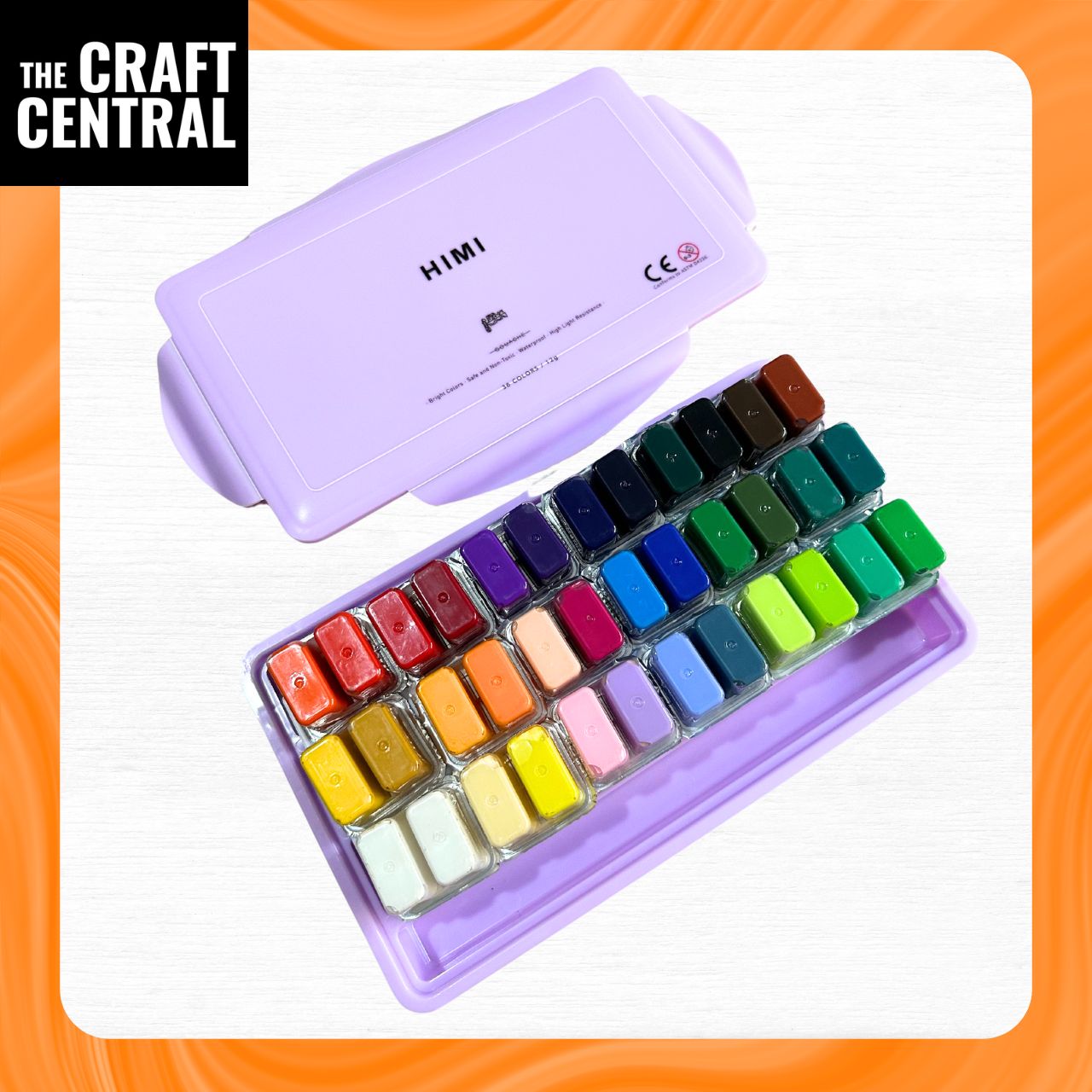 TCM Himi Gouache Paint Set, Double cups 36 Colors X 12Ml