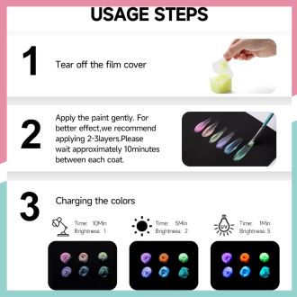 Miya Himi GLOW IN THE DARK 6's  Goauche set 23ML