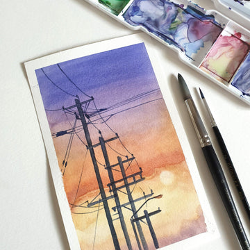 Basic Watercolor: Painting the Sunset - The Craft Central