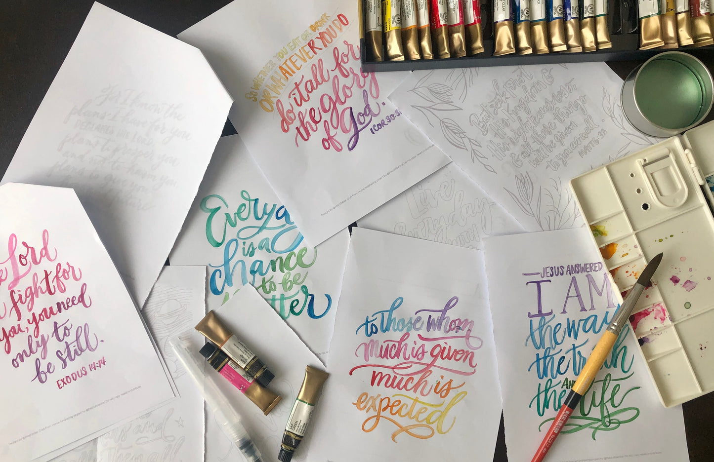 TCC Lettering Layouts 4in1 Bundle