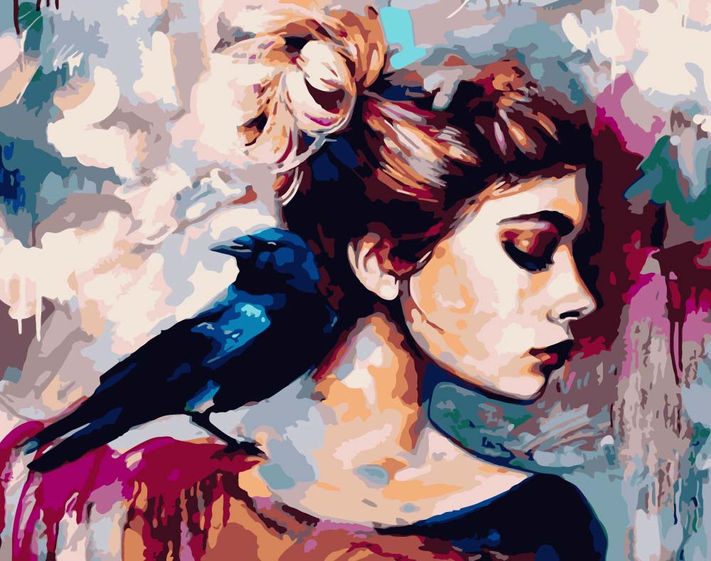 TCC Paint by Numbers - Girl with Bird