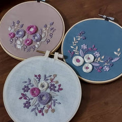 CTR Mauve Blooms Embroidery Kit