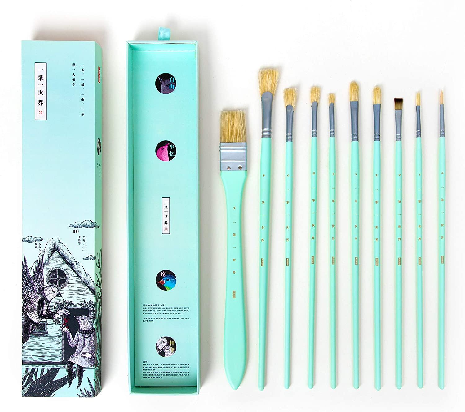 Miya Himi 10pc Little Bird Brush Set - The Craft Central