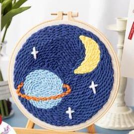 Planet and Moon Punch Needle Kit - The Craft Central