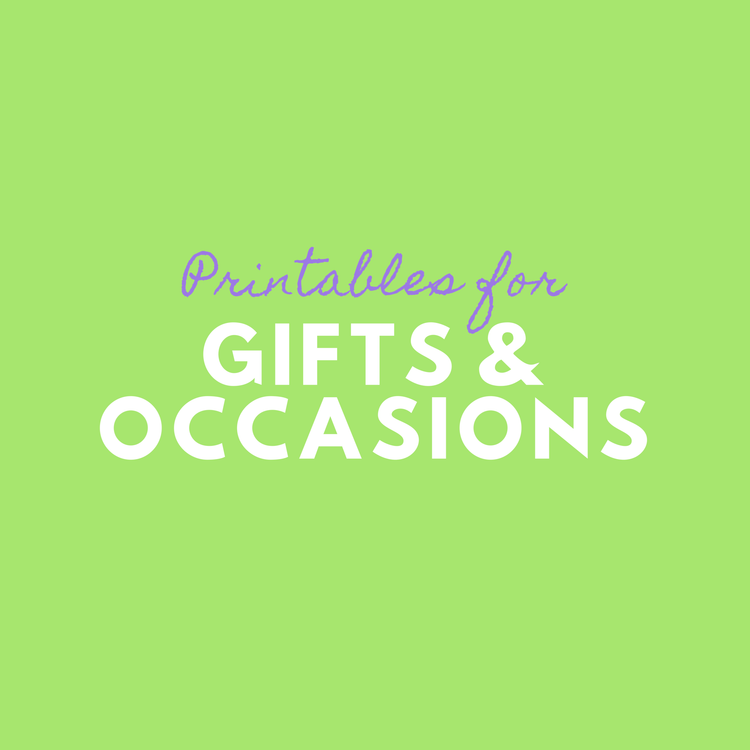Printable for Gifts and Occasions - The Craft Central