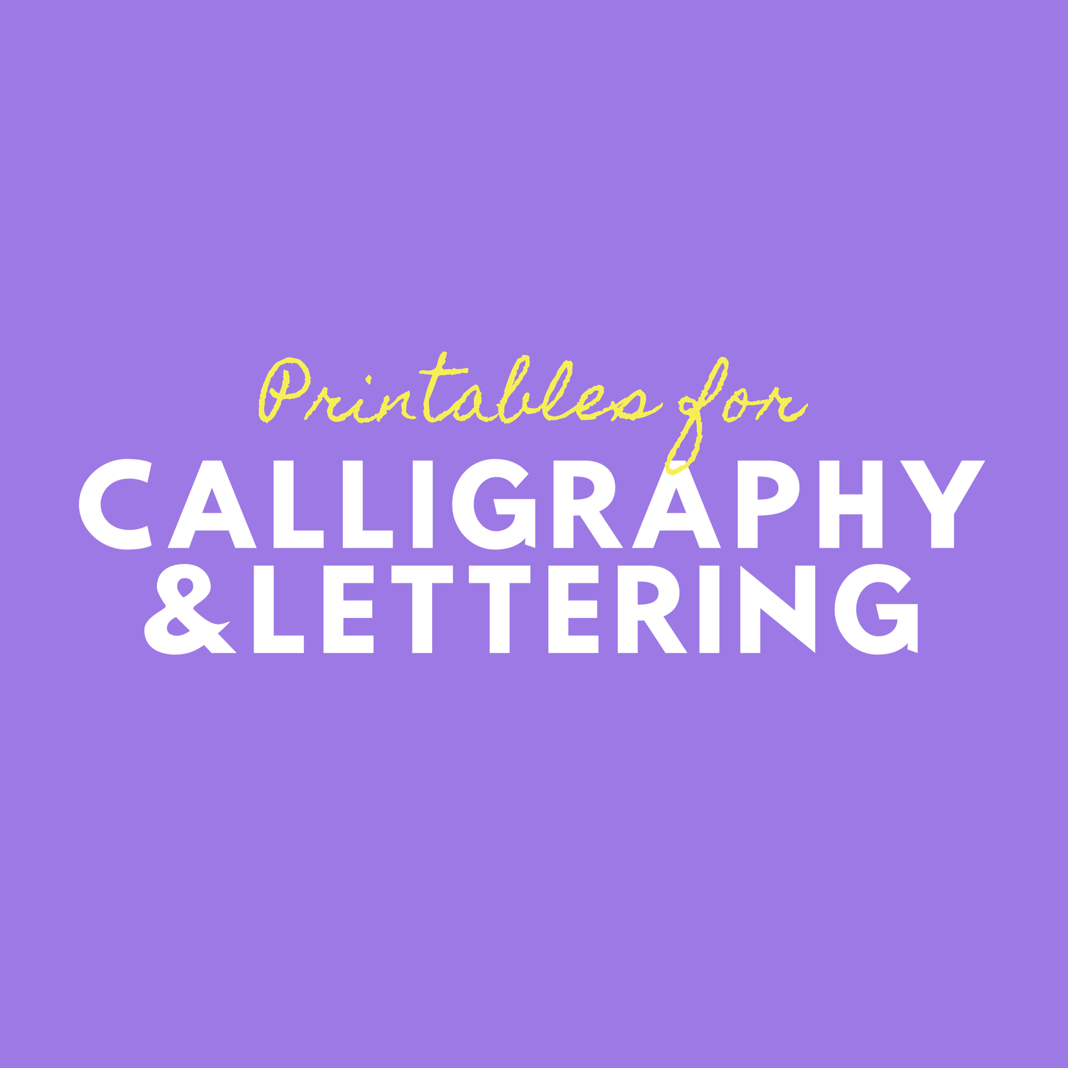 Printable for Lettering - The Craft Central