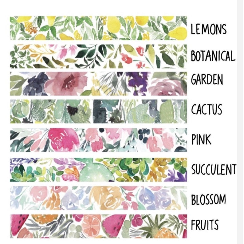 Floral Washi tape -INK SCRIBBLER