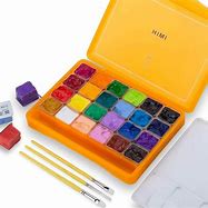 TCM HIMI Gouache Paint set of 24 colors w/ 3pcs brushes