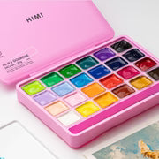 TCM Miya Himi Gouache Paint Set of 24 colors /30ml Unique Jelly Cup