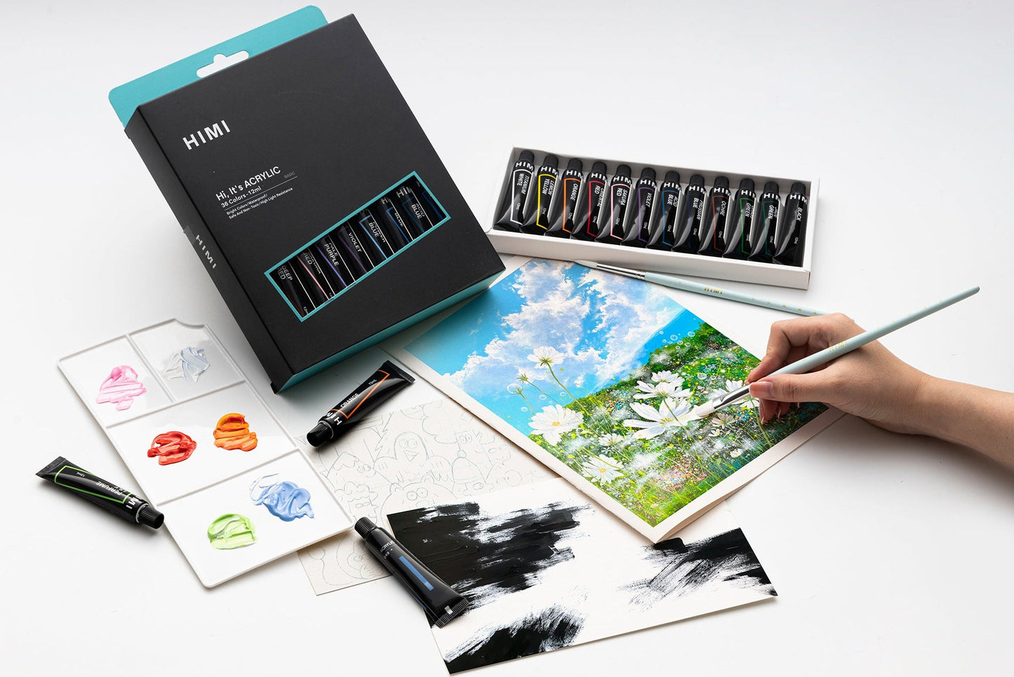 TCM Miya Himi 12ml Acrylic Paint Tube Set