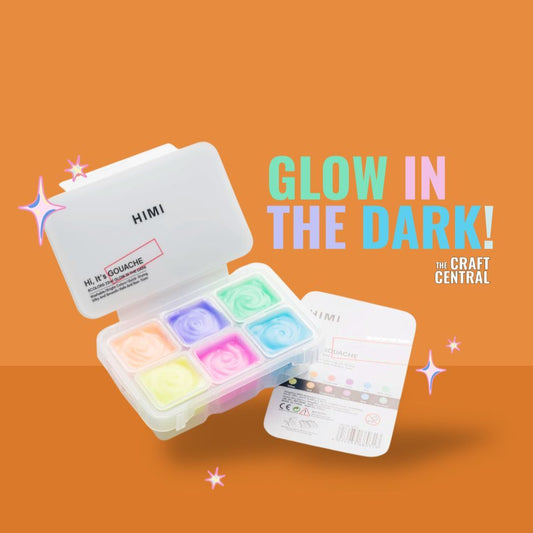 TCM Miya Himi GOUACHE SET GLOW IN THE DARK 6's 23ML
