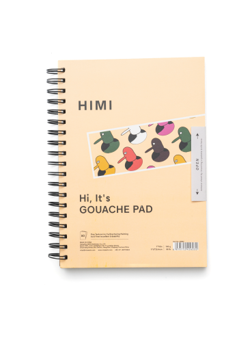 HIMI Gouache Pad 7X10'' 50 Sheets Mix Paper Pad, Side Wire