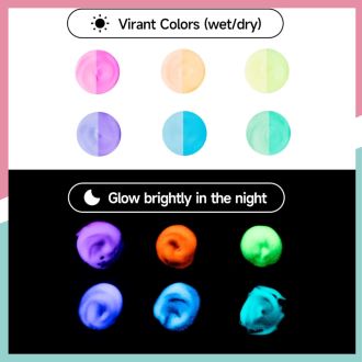 Miya Himi GLOW IN THE DARK 6's  Goauche set 23ML