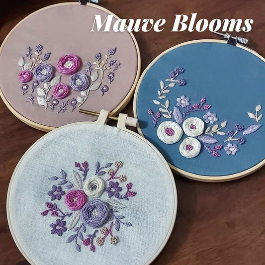 CTR Mauve Blooms Embroidery Kit