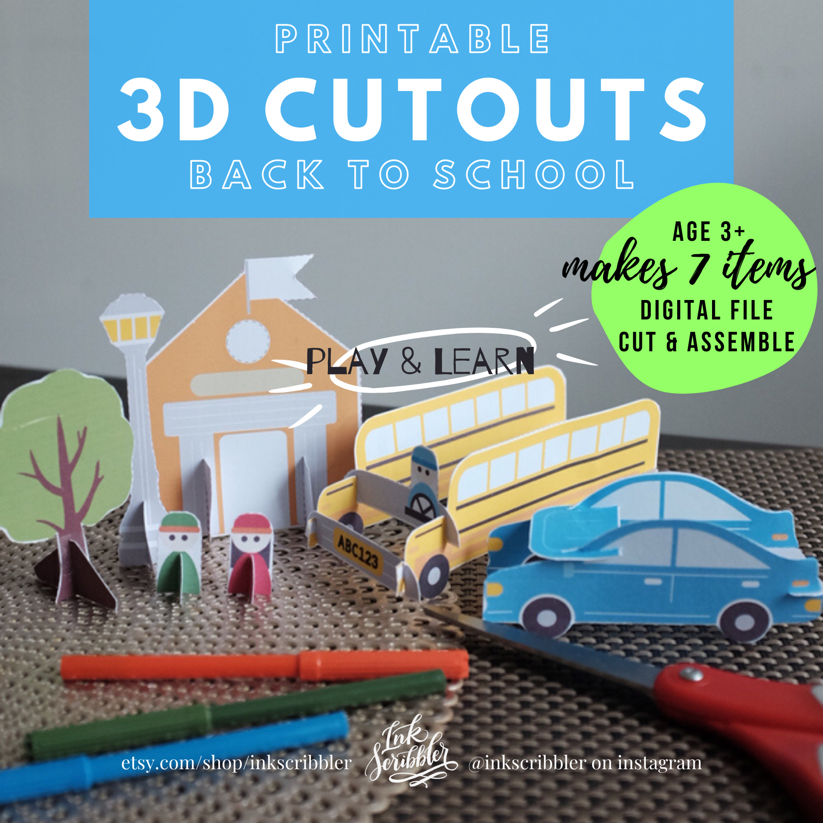 3D Cutouts: Back to School - The Craft Central