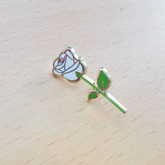 SIM White Rose Pin by Simplifist Paper and Pins