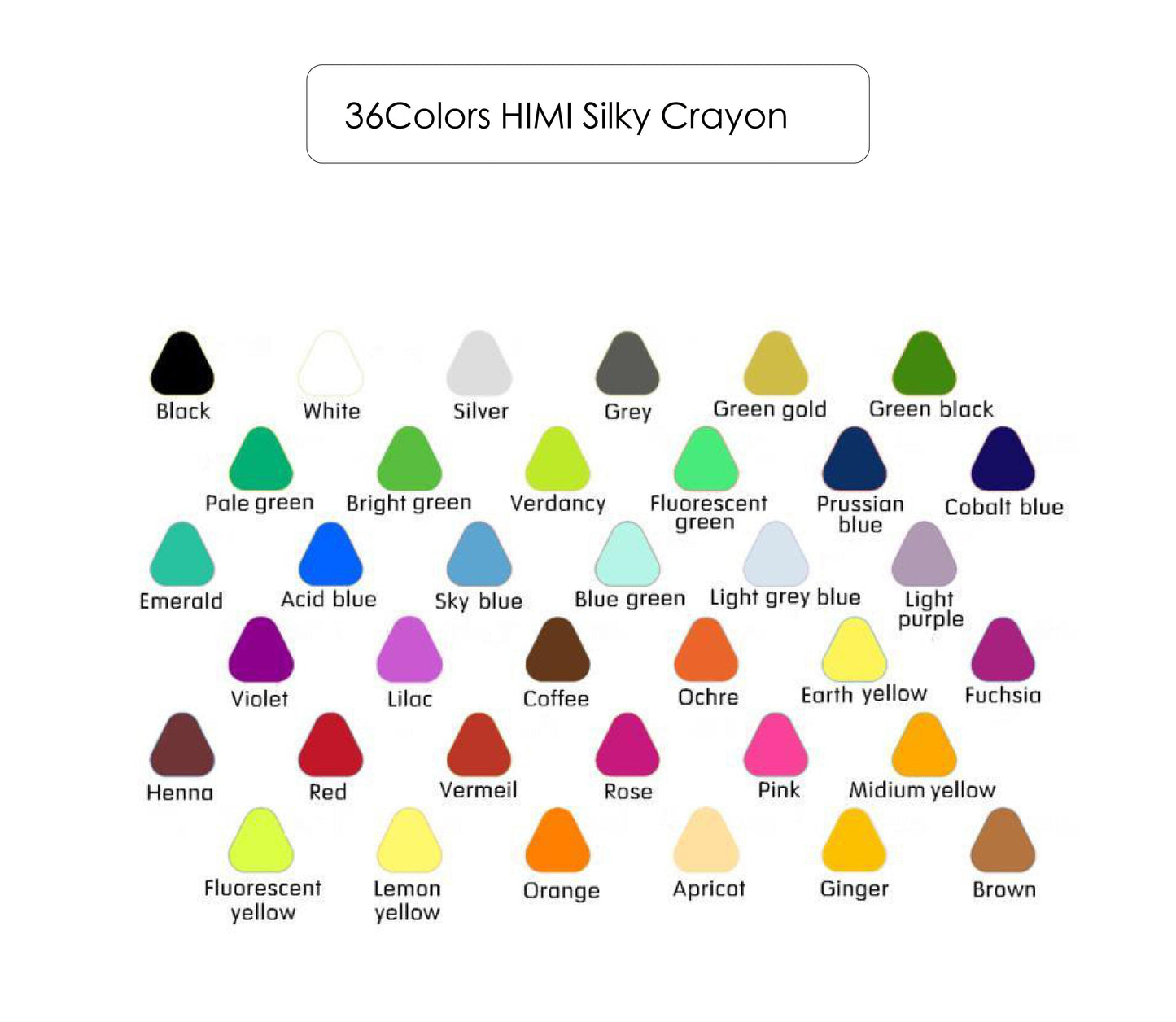 Miya Himi Silky Crayon 36 colors - The Craft Central