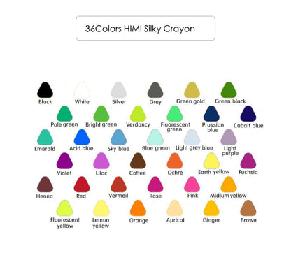 Miya Himi Silky Crayon 36 colors - The Craft Central