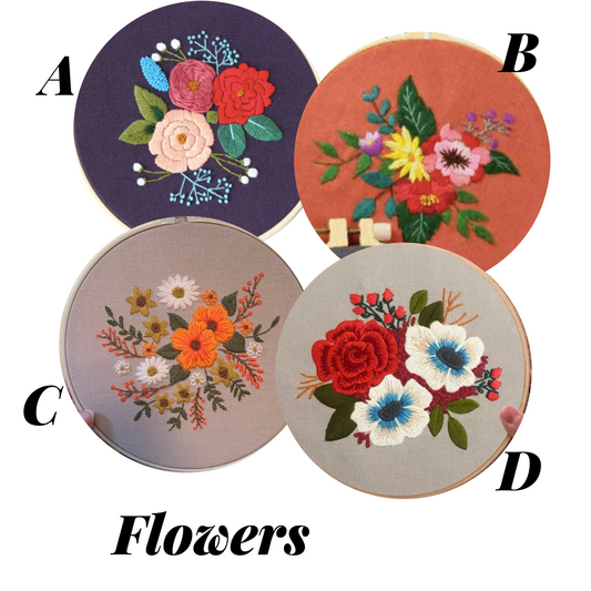 Flowers Embroidery Kit - The Craft Central