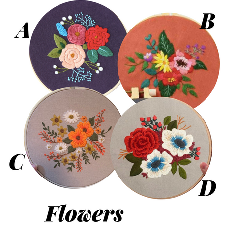 Flowers Embroidery Kit - The Craft Central