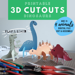 TCC 3D Cutouts: Dinosaurs