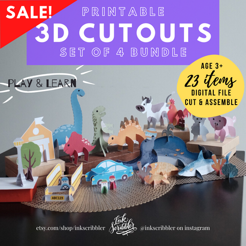 3D Cutouts Bundle 4in1 - The Craft Central