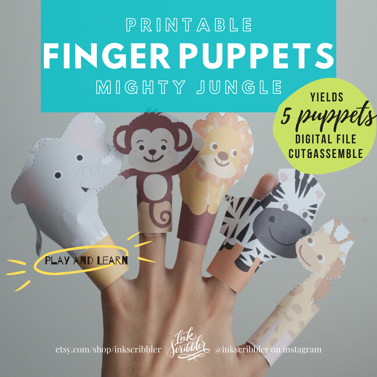 TCC Finger Puppets - The Mighty Jungle