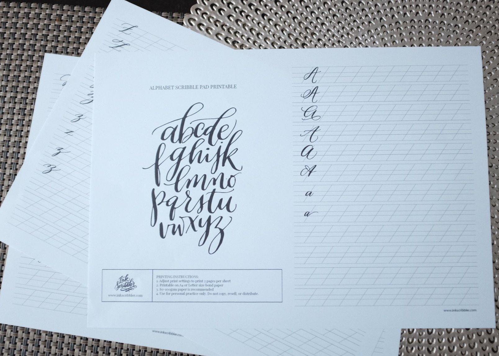 Alphabet Scribble Pad Printable - The Craft Central