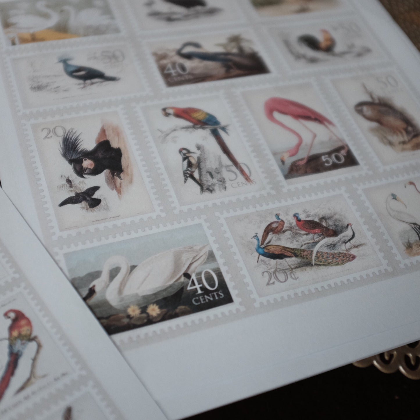 TCC Postage Stamps Birds - Printable Stickers