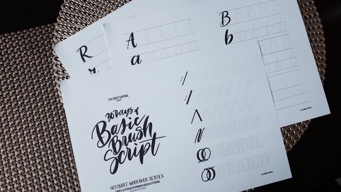 TCC Printable Workbook: Basic Brush Letters