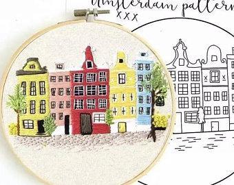 Houses Embroidery Kit - The Craft Central