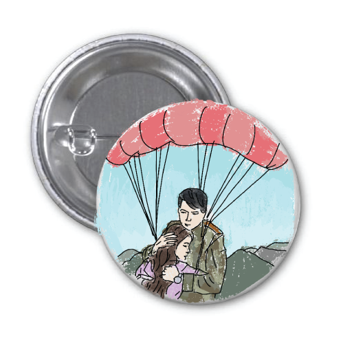 Crash Landing On You Button Pins - The Craft Central