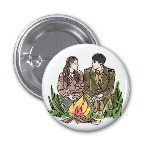 Crash Landing On You Button Pins - The Craft Central