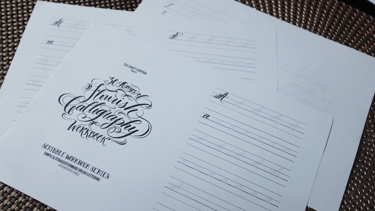 TCC Printable Workbook: Flourish Calligraphy