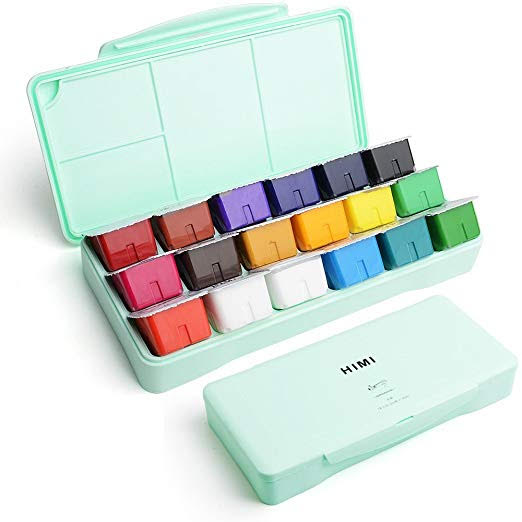 Miya HIMI 18 colors Gouache Paint Set