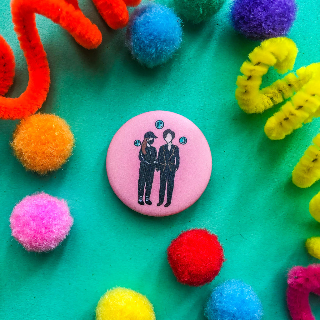 PLT Her Private Life Button Pin