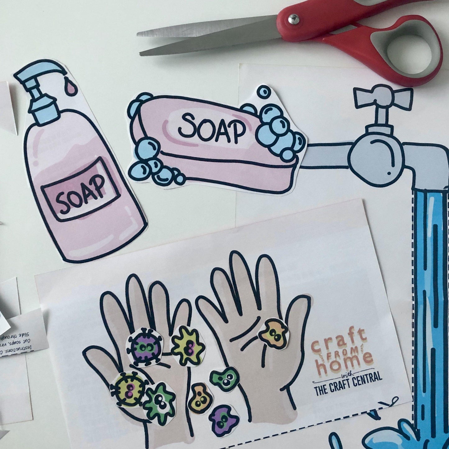 Wash Your Hands Covid-19 Kids Printable - The Craft Central