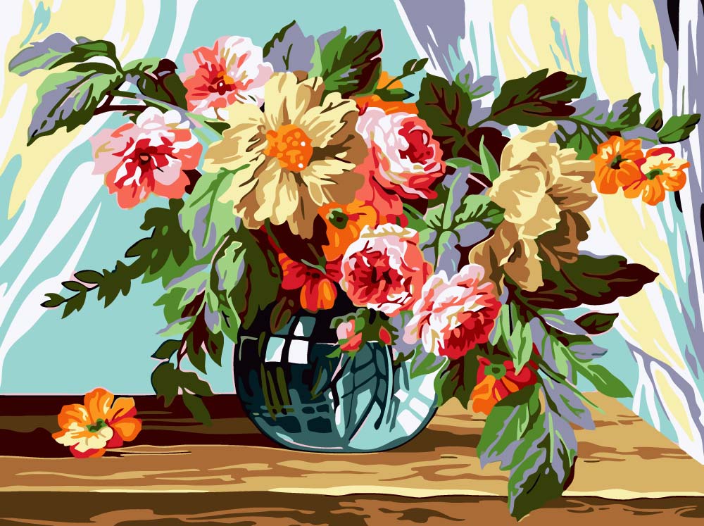 TCC Paint by Numbers - Flower Centerpiece