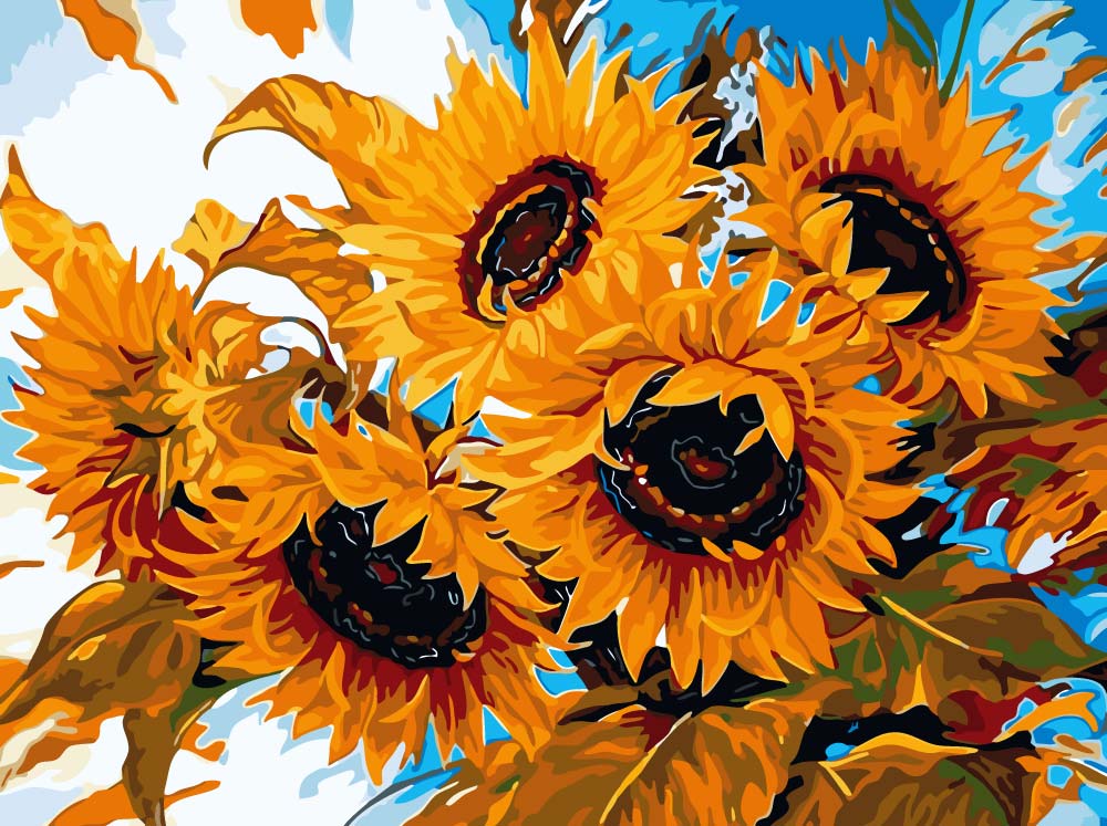 TCC Paint by Numbers - Sunflowers