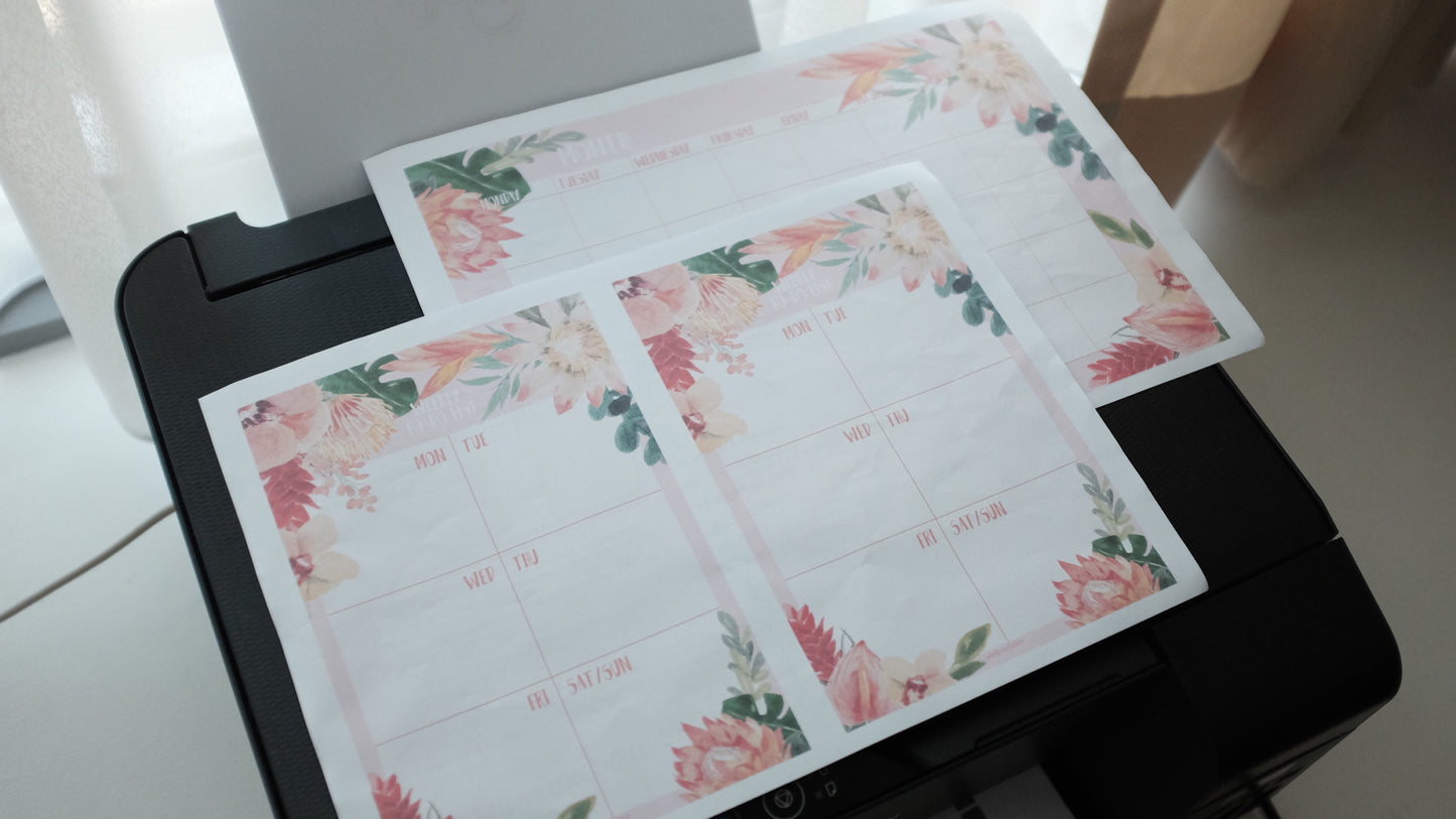 TCC Printable Planner - Pink Florals