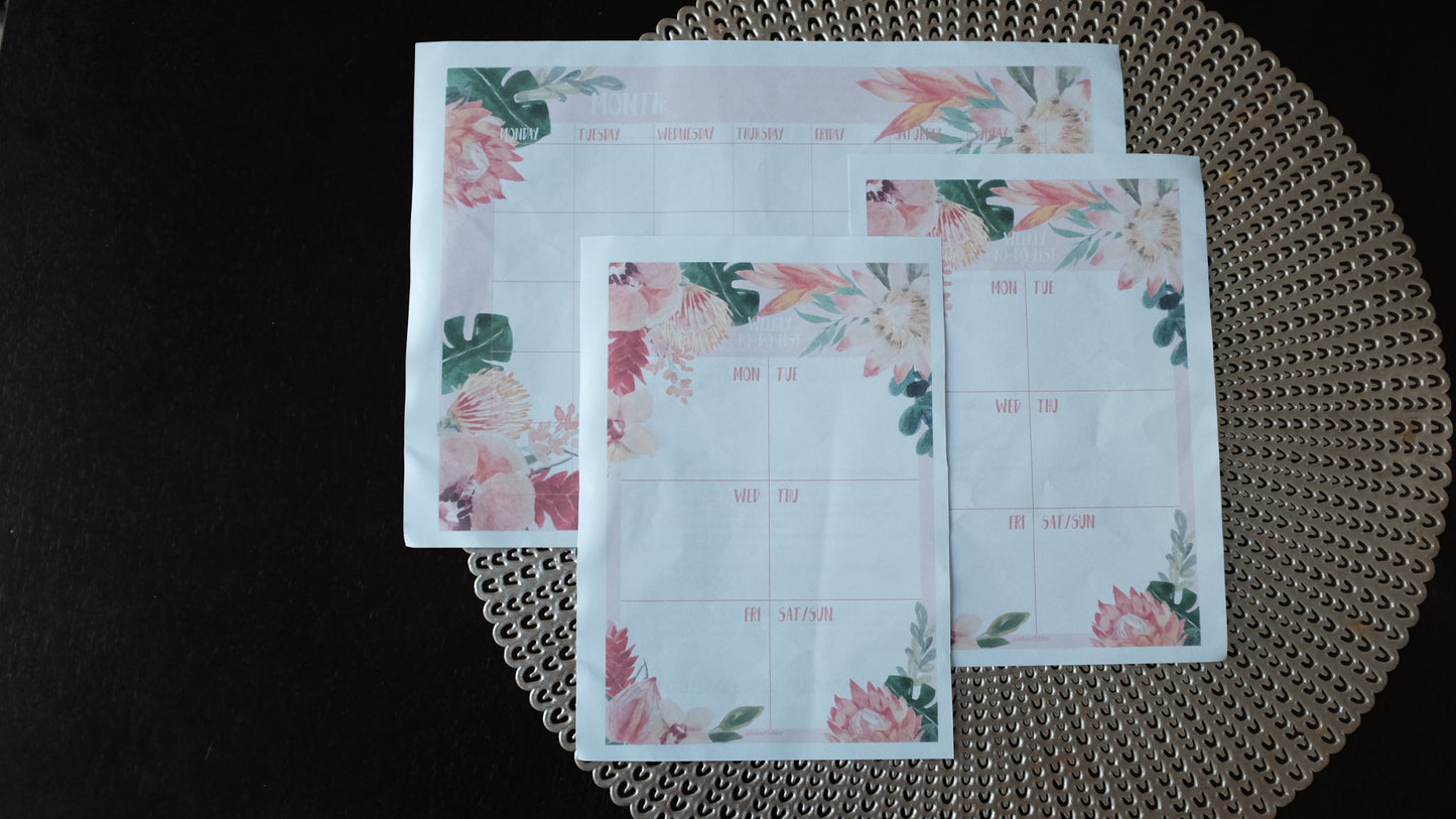 TCC Printable Planner - Pink Florals