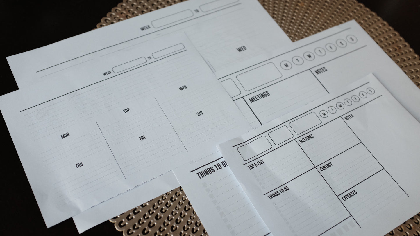 TCC Printable Planner - Weekly Daily Minimalist