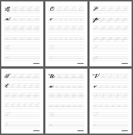 TCC Printable Workbook: Freehand Calligraphy