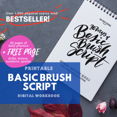 TCC Printable Workbook: Basic Brush Letters