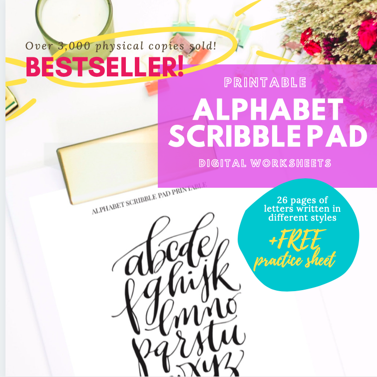 Alphabet Scribble Pad Printable - The Craft Central