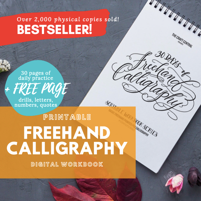 TCC Printable Workbook: Freehand Calligraphy