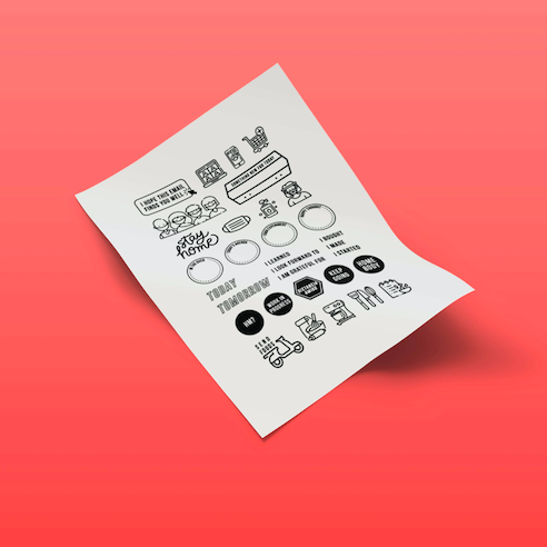 INK New Normal Printable Stickers | The Craft Central