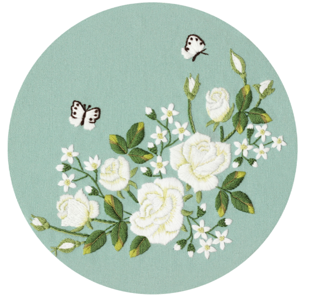 Flutter Floral Embroidery Kit - The Craft Central